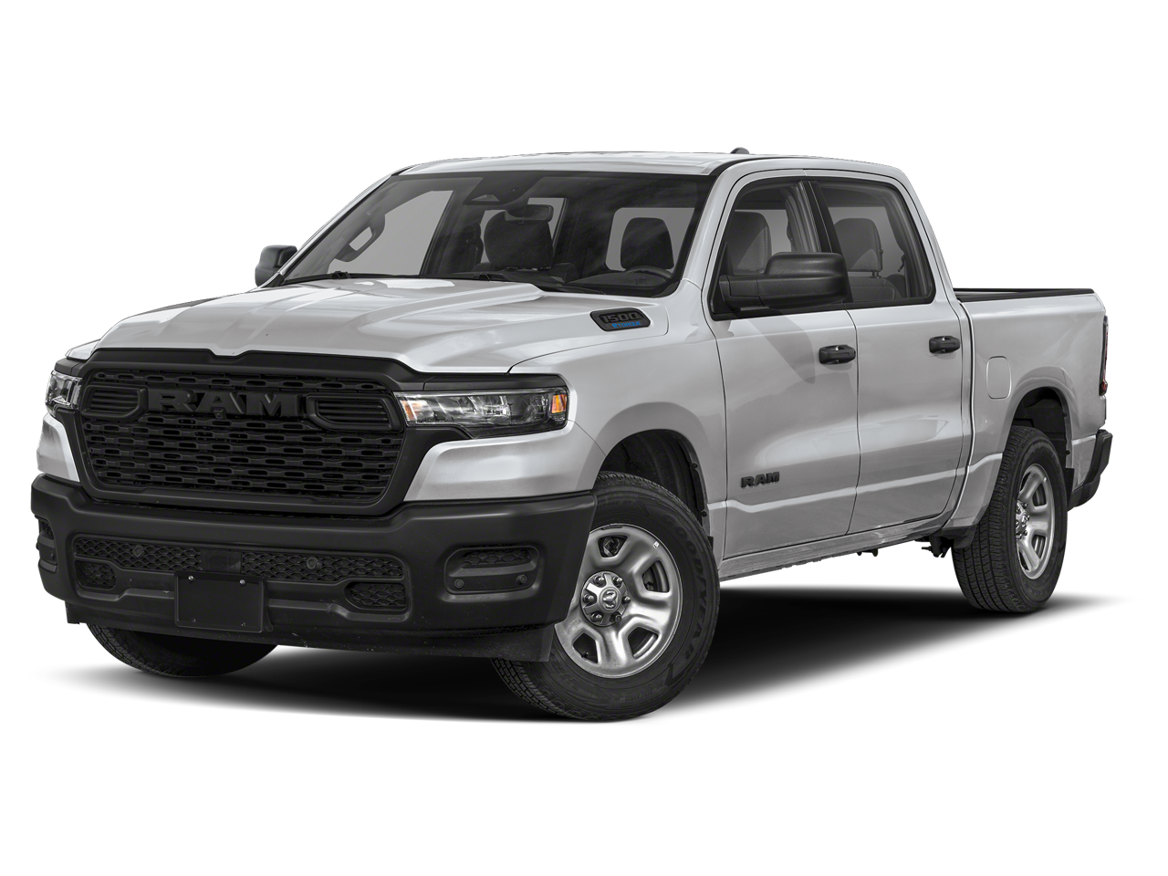 2026 RAM 1500 RAM 1500 EXPRESS CREW CAB 4X2 5'7' BOX in Silver Zynith Exterior Paint — front three-quarter view