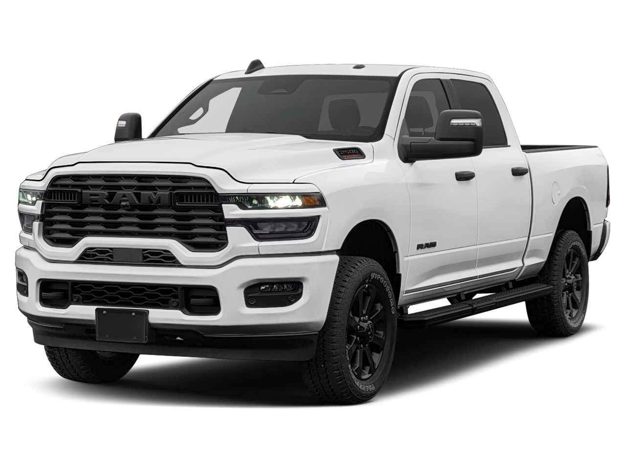 2026 RAM 2500 RAM 2500 LONE STAR CREW CAB 4X4 6'4' BOX in Bright White Clear-Coat Exterior Paint — front three-quarter view