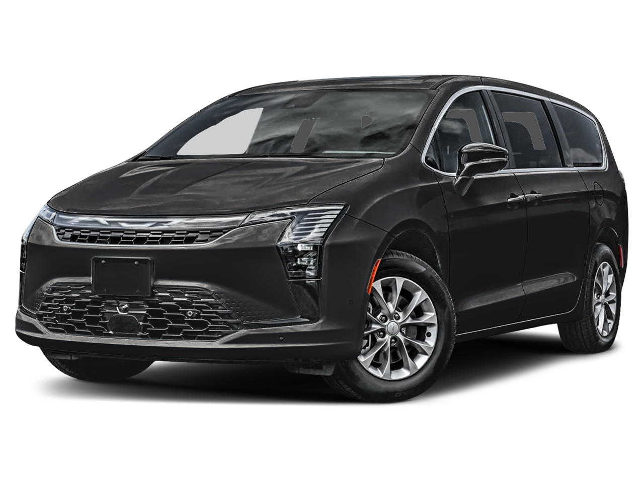 2027 Chrysler Pacifica PACIFICA SELECT in Diamond Black Crystal Pearl-Coat Exterior Paint — front three-quarter view