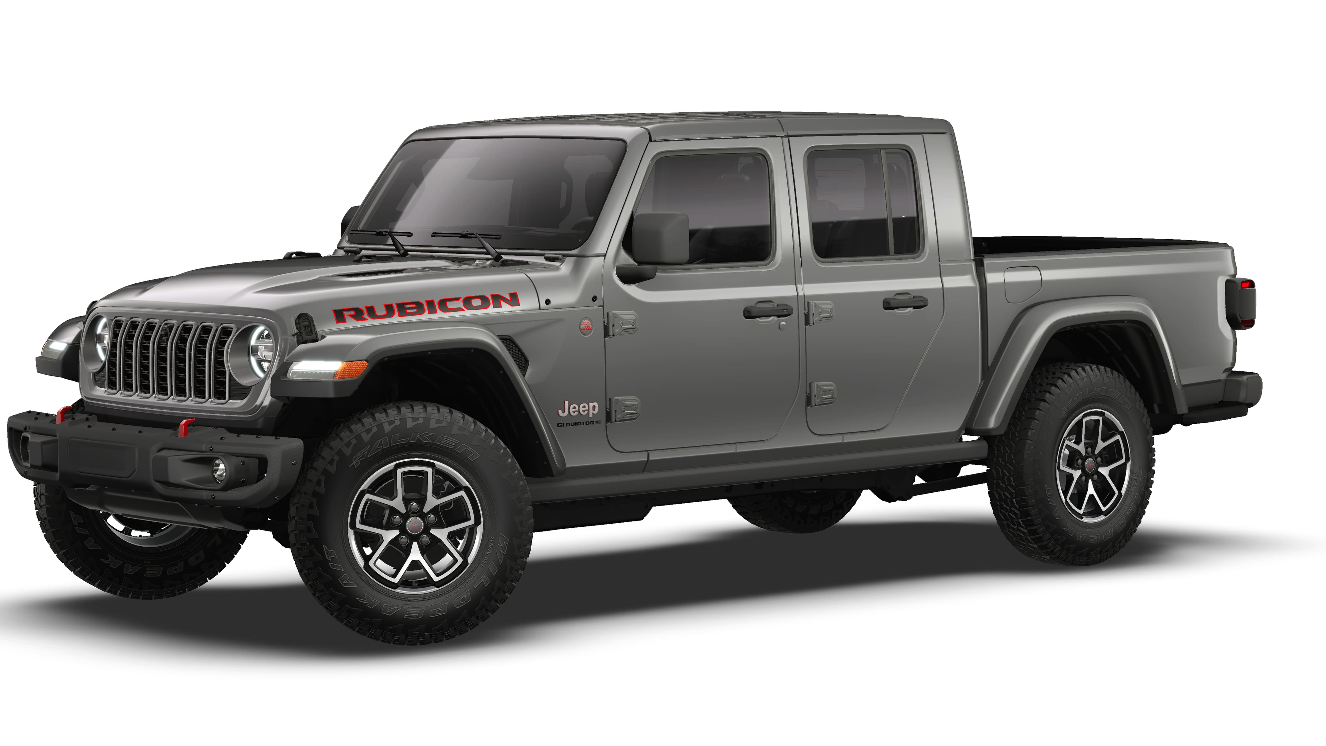 2026 Jeep Gladiator GLADIATOR RUBICON X 4X4 in Granite Crystal Metallic Clear-Coat Exterior Paint — front three-quarter view