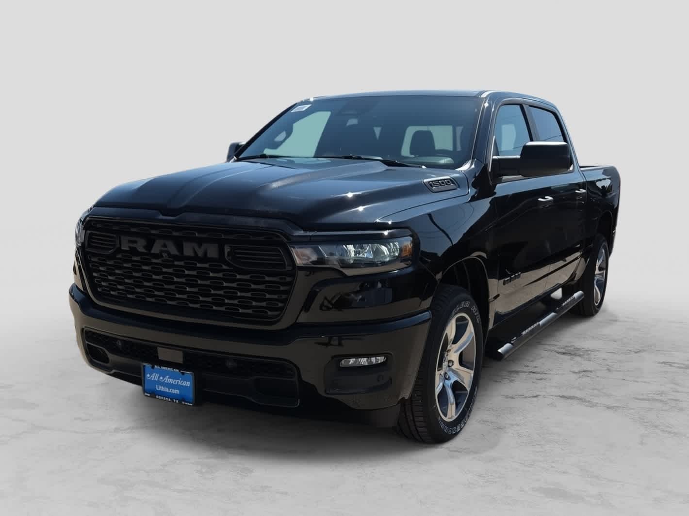 2026 RAM 1500 RAM 1500 EXPRESS CREW CAB 4X2 5'7' BOX in Diamond Black Crystal Pearl-Coat Exterior Paint — front three-quarter view