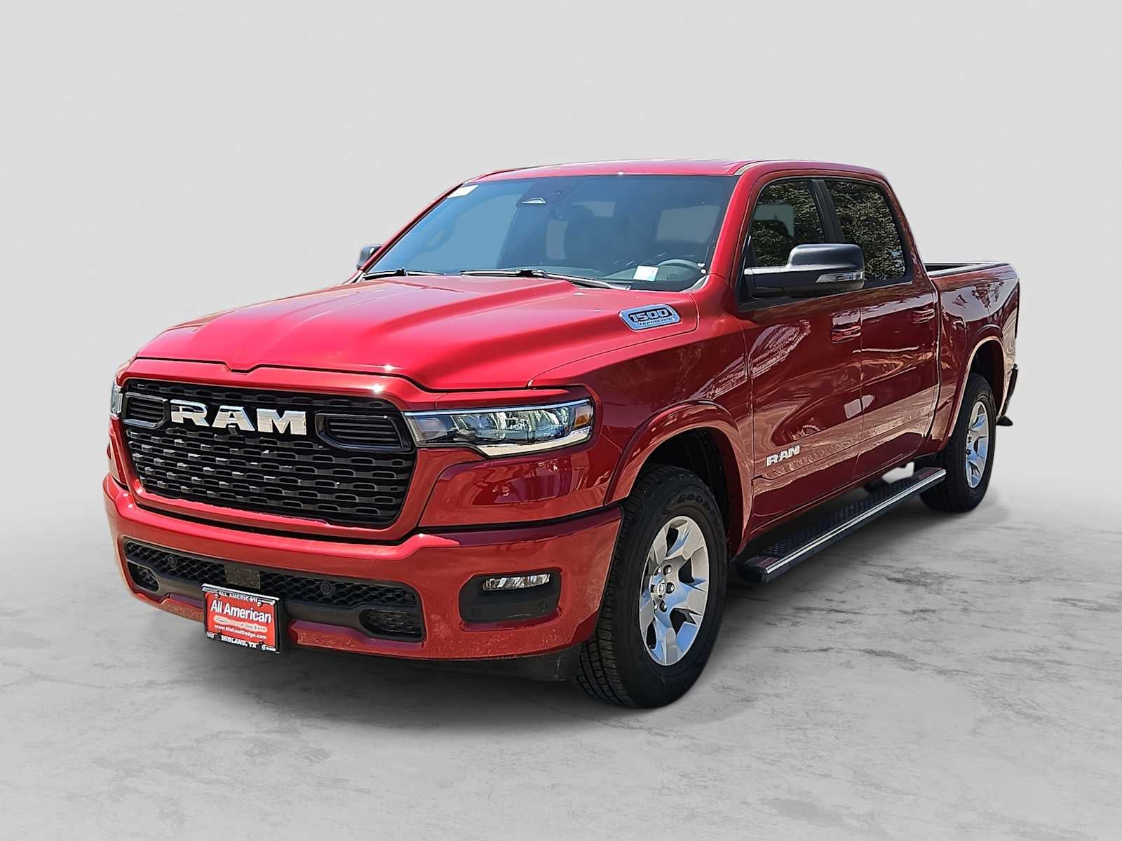 2026 RAM 1500 RAM 1500 LONE STAR CREW CAB 4X4 5'7' BOX in Molten Red Pearl-Coat Exterior Paint — front three-quarter view