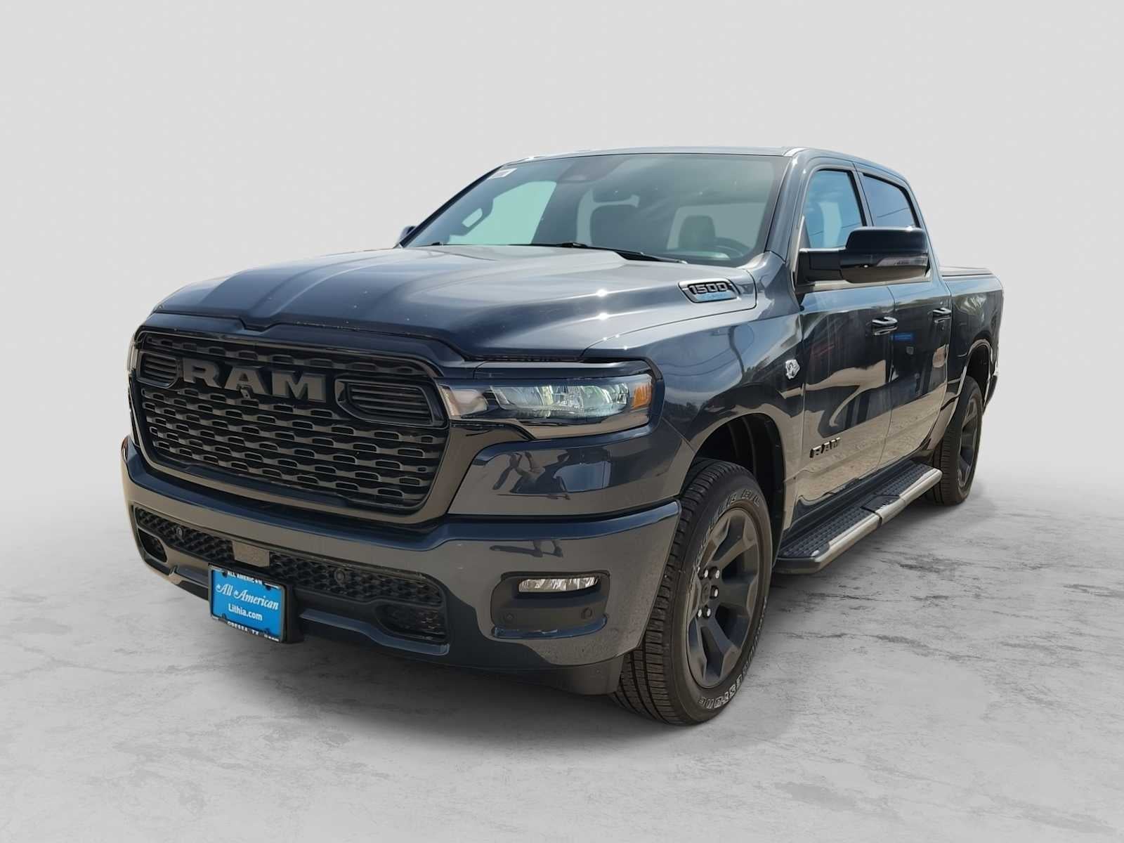 2026 RAM 1500 RAM 1500 BIG HORN CREW CAB 4X4 5'7' BOX in Forged Blue Metallic Exterior Paint — front three-quarter view