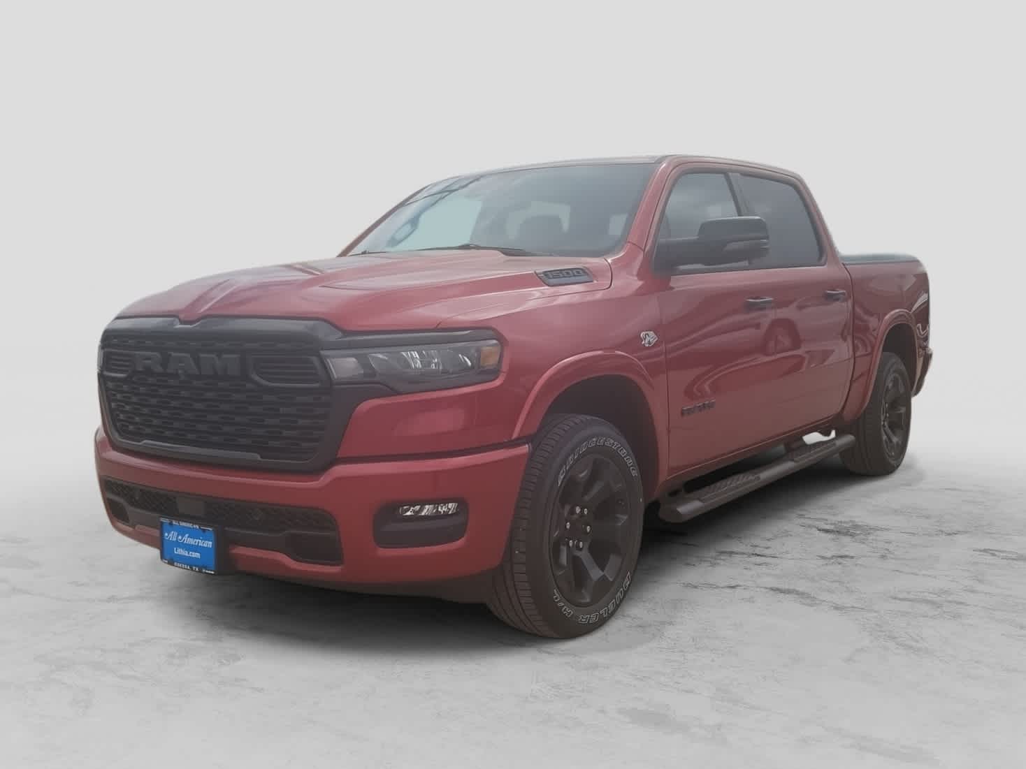 2026 RAM 1500 RAM 1500 LONE STAR CREW CAB 4X4 5'7' BOX in Molten Red Pearl-Coat Exterior Paint — front three-quarter view
