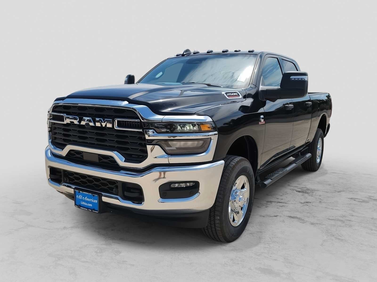 2026 RAM 2500 RAM 2500 TRADESMAN CREW CAB 4X4 6'4' BOX in Diamond Black Crystal Pearl-Coat Exterior Paint — front three-quarter view