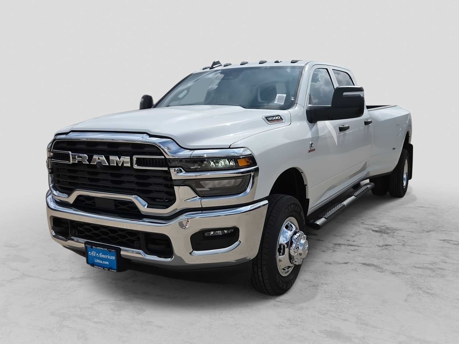 2026 RAM 3500 RAM 3500 TRADESMAN CREW CAB 4X4 8' BOX in Bright White Clear-Coat Exterior Paint — front three-quarter view