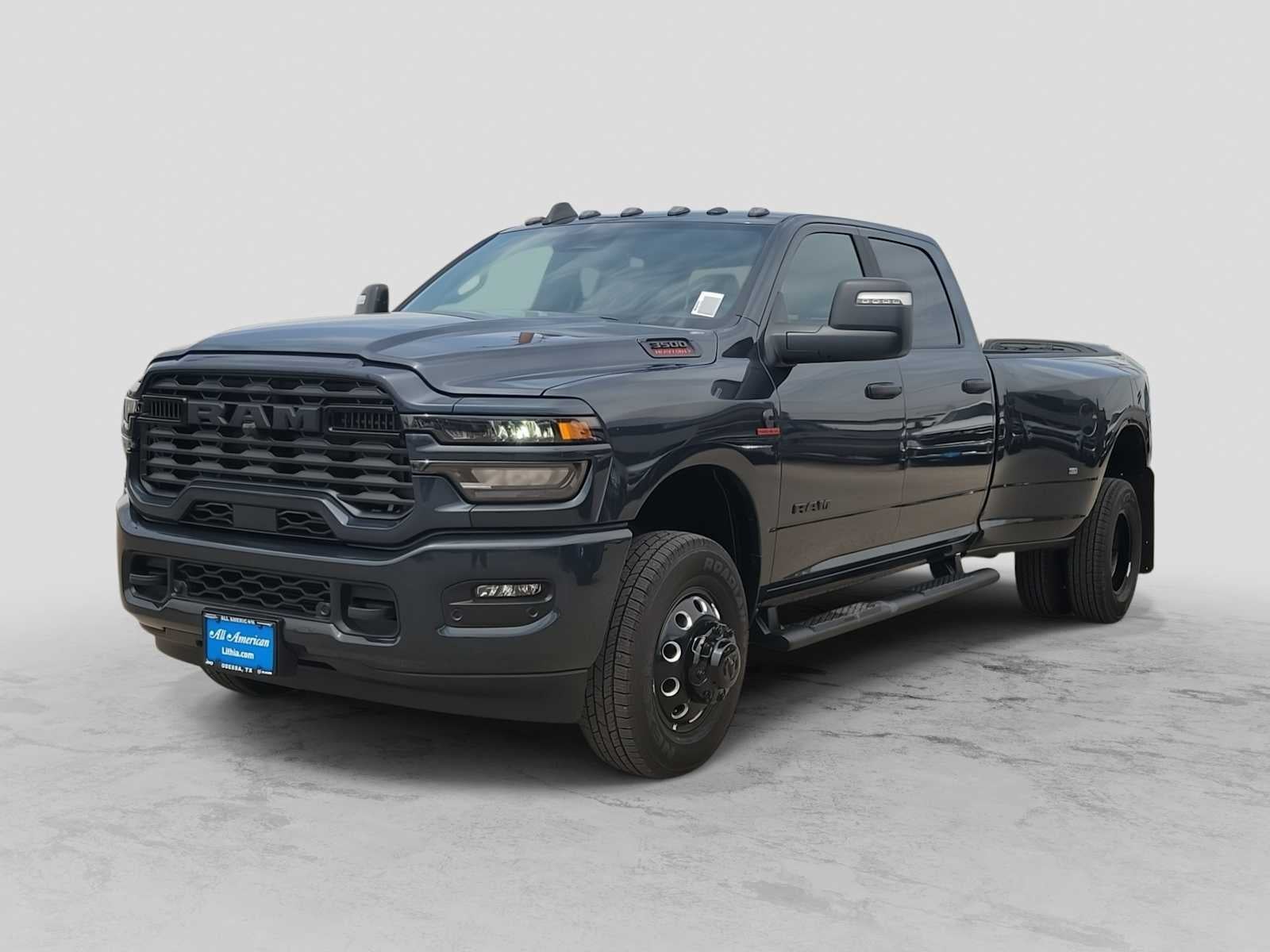 2026 RAM 3500 RAM 3500 LONE STAR CREW CAB 4X4 8' BOX in Forged Blue Metallic Exterior Paint — front three-quarter view