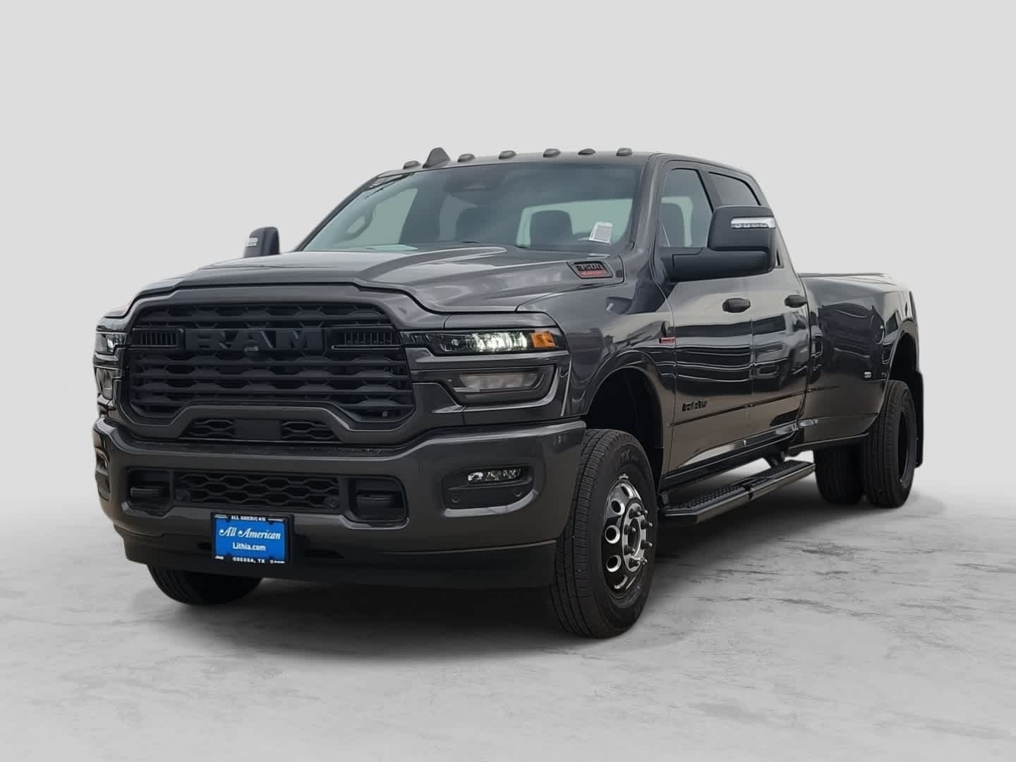 2026 RAM 3500 RAM 3500 LONE STAR CREW CAB 4X4 8' BOX in Granite Crystal Metallic Clear-Coat Exterior Paint — front three-quarter view