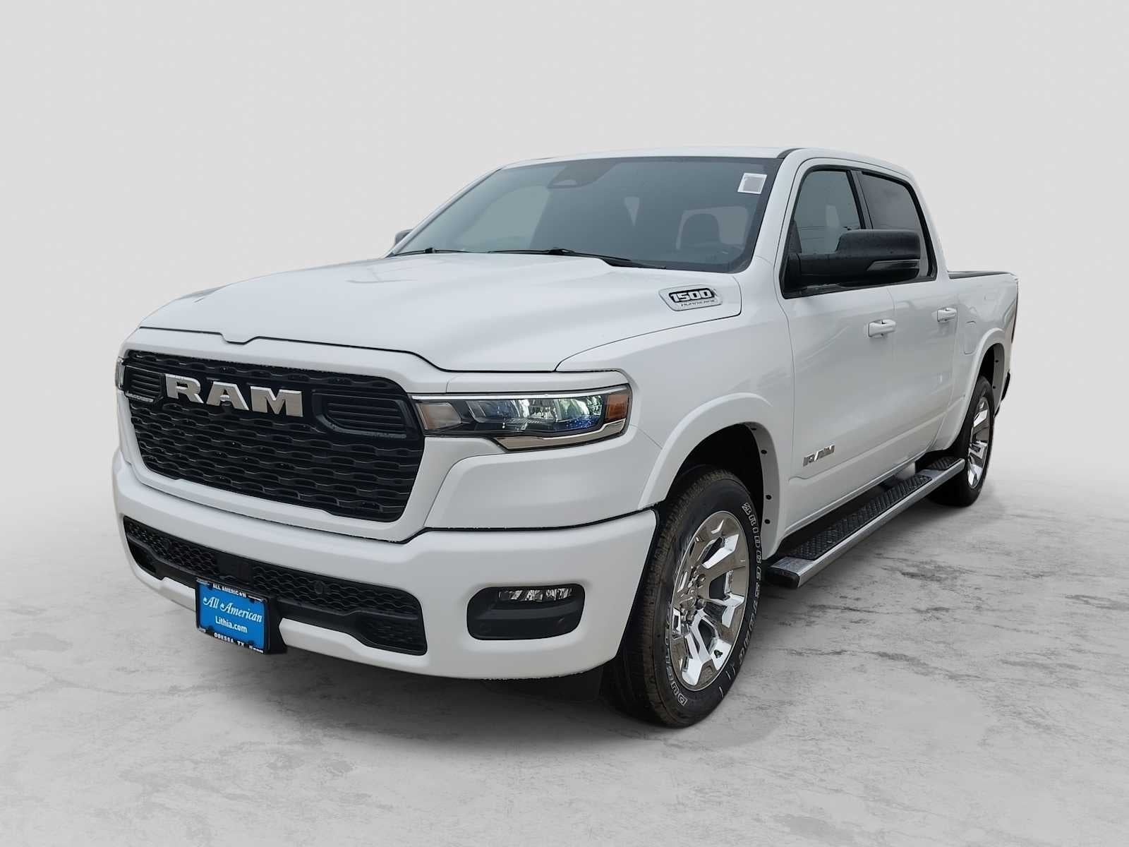 2026 RAM 1500 RAM 1500 LONE STAR CREW CAB 4X2 5'7' BOX in Bright White Clear-Coat Exterior Paint — front three-quarter view