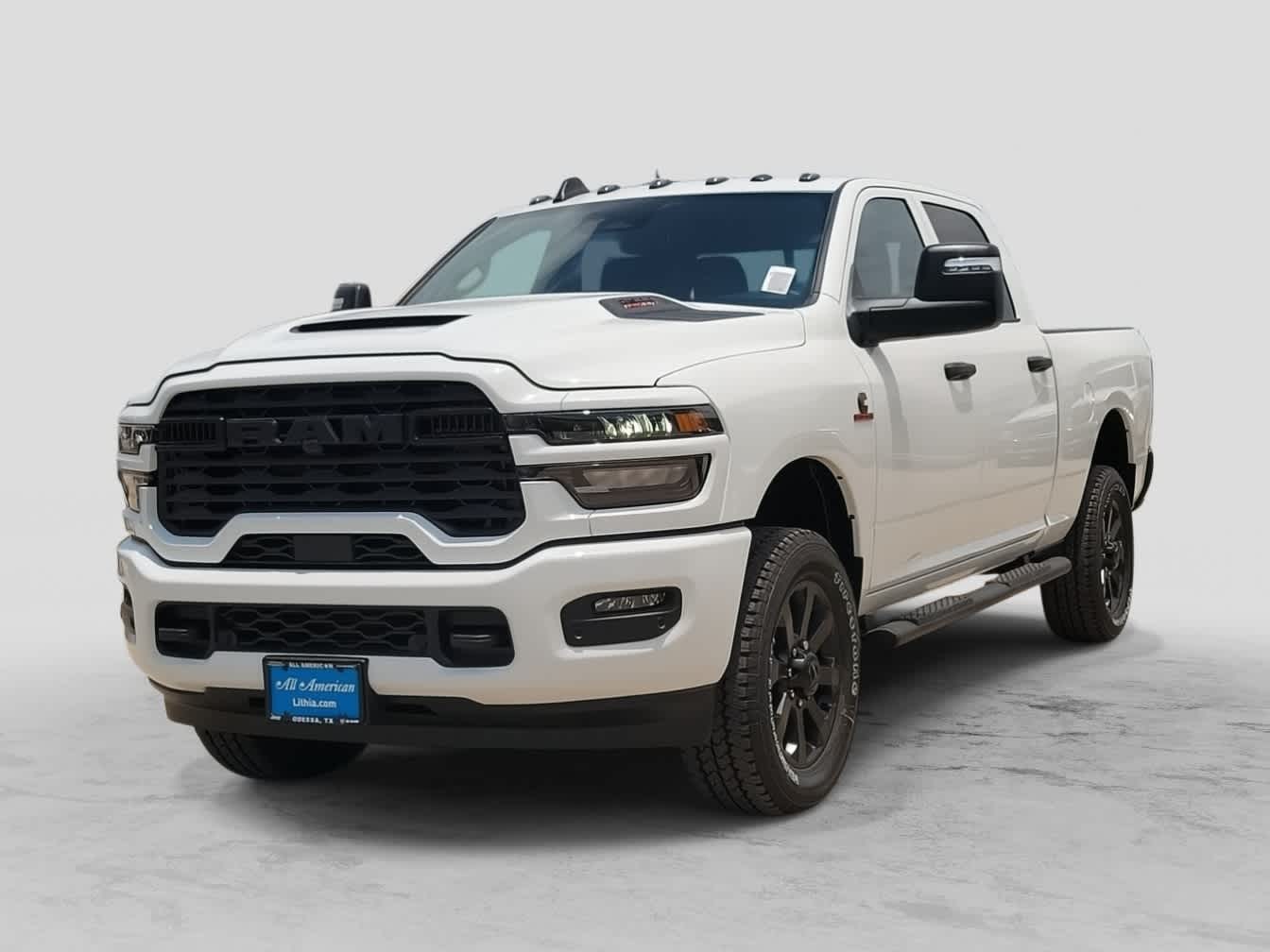 2026 RAM 2500 RAM 2500 BLACK EXPRESS CREW CAB 4X4 6'4' BOX in Bright White Clear-Coat Exterior Paint — front three-quarter view