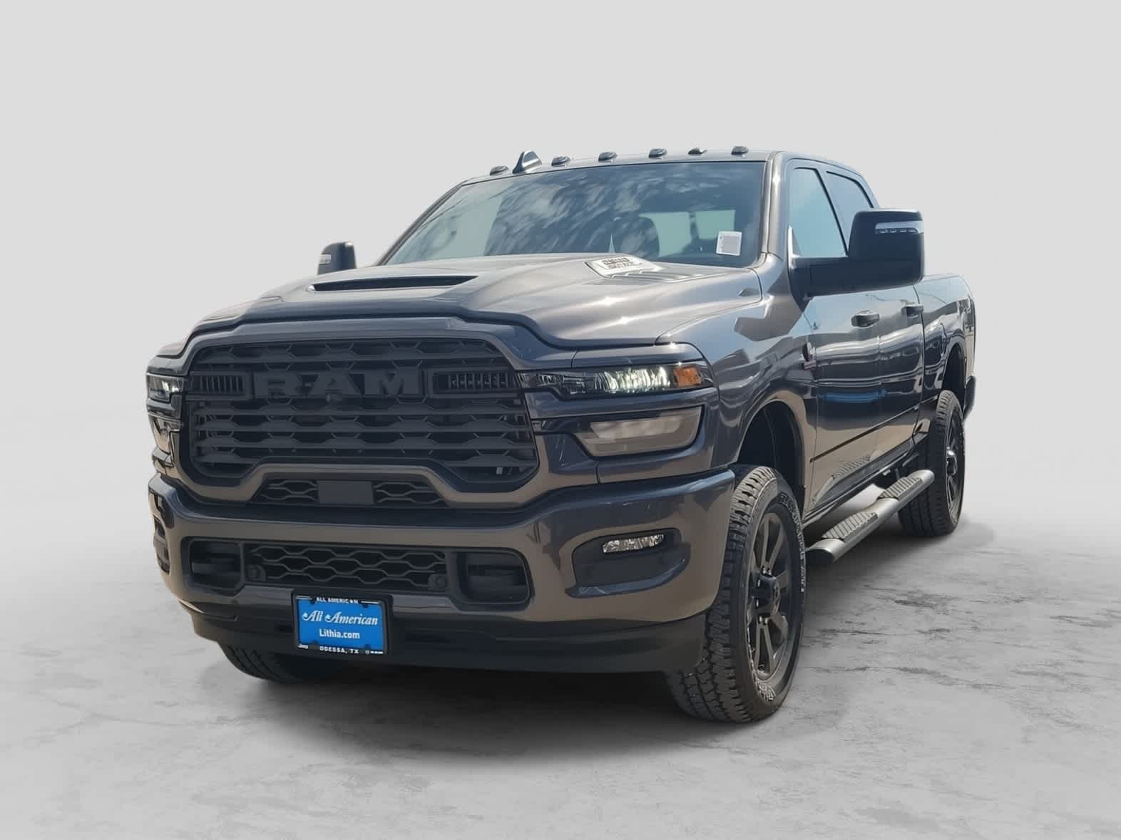2026 RAM 2500 RAM 2500 BLACK EXPRESS CREW CAB 4X4 6'4' BOX in Granite Crystal Metallic Clear-Coat Exterior Paint — front three-quarter view