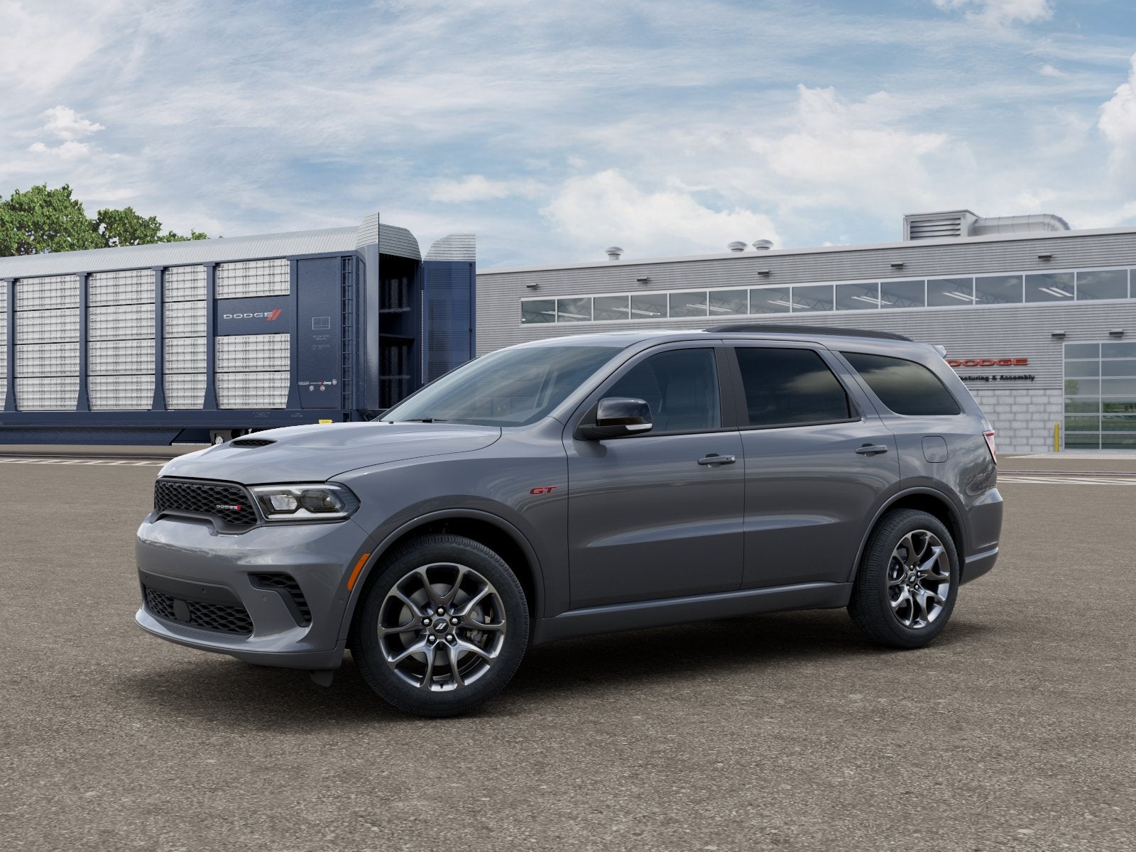 2026 Dodge Durango DURANGO GT PLUS AWD HEMI V8 in Destroyer Gray Clear-Coat Exterior Paint — front three-quarter view