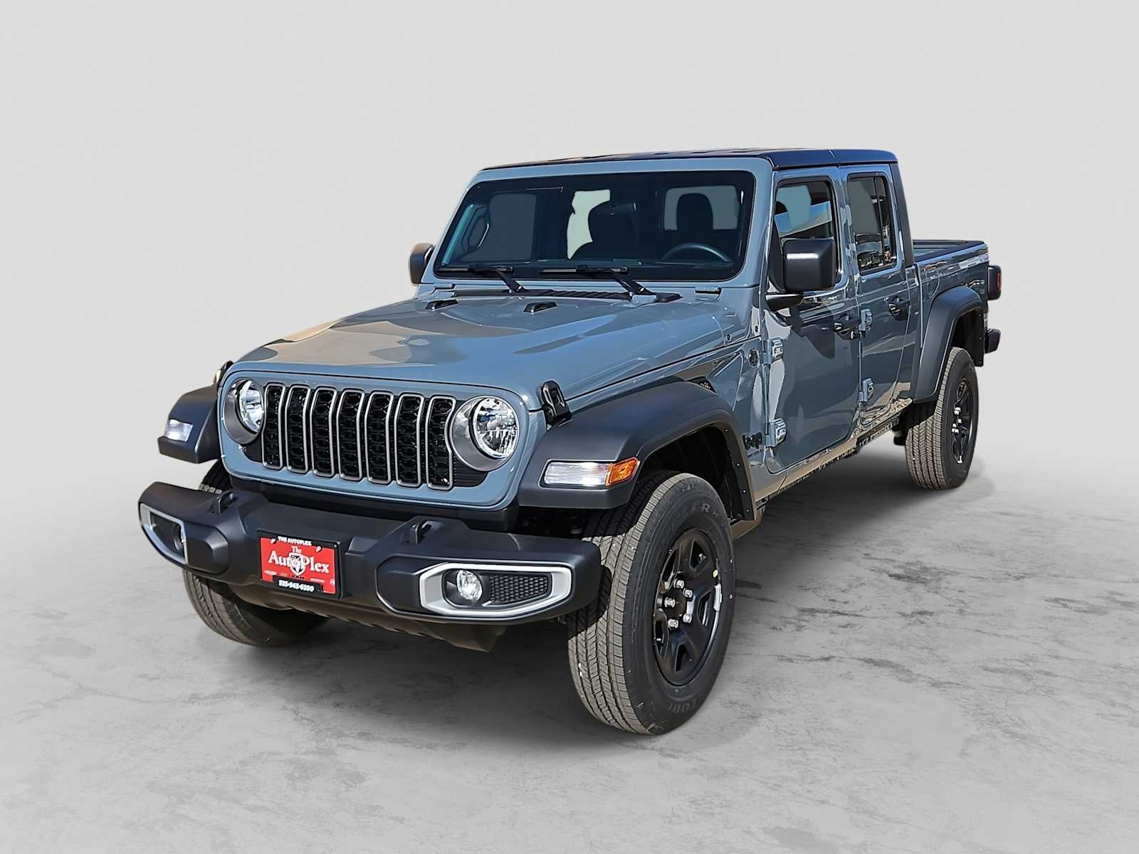 2026 Jeep Gladiator GLADIATOR SPORT 4X4 in Anvil Clear-Coat Exterior Paint — front three-quarter view