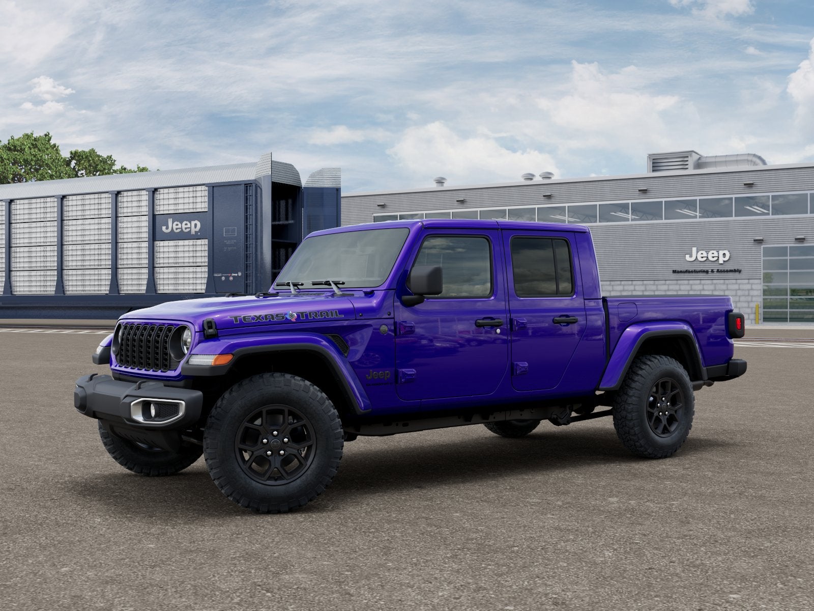2026 Jeep Gladiator GLADIATOR TEXAS TRAIL 4X4 in Reign Exterior Paint — front three-quarter view