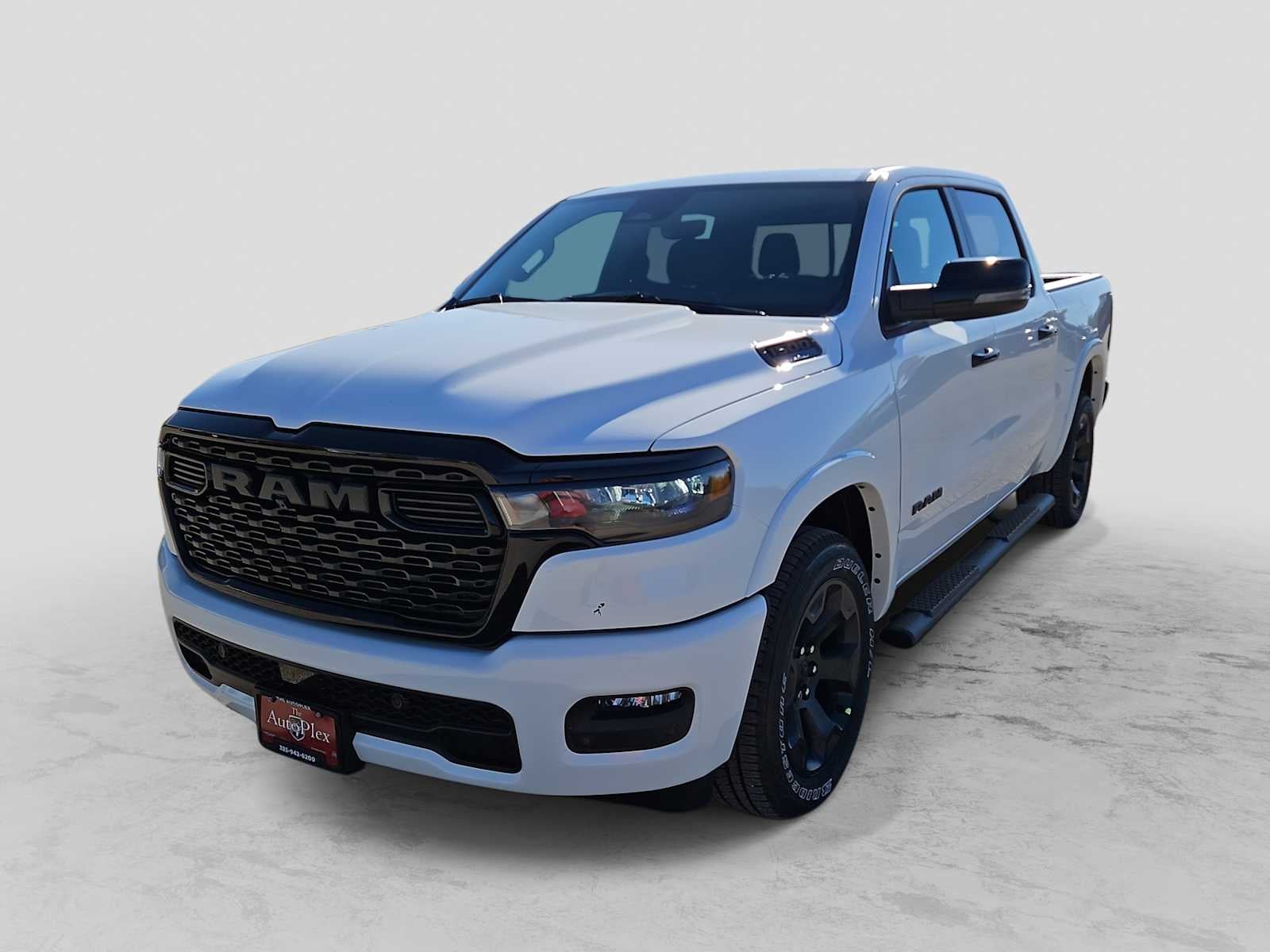 2026 RAM 1500 RAM 1500 LONE STAR CREW CAB 4X2 5'7' BOX in Bright White Clear-Coat Exterior Paint — front three-quarter view