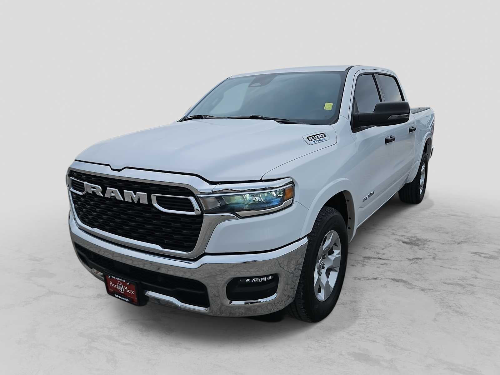 2025 RAM 1500 Lone Star Crew Cab 4x2 5'7' Box in Bright White Clearcoat — front three-quarter view
