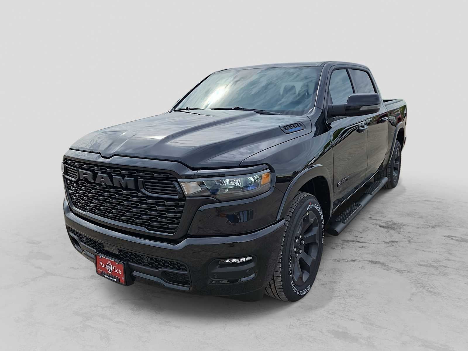 2026 RAM 1500 RAM 1500 LONE STAR CREW CAB 4X2 5'7' BOX in Diamond Black Crystal Pearl-Coat Exterior Paint — front three-quarter view
