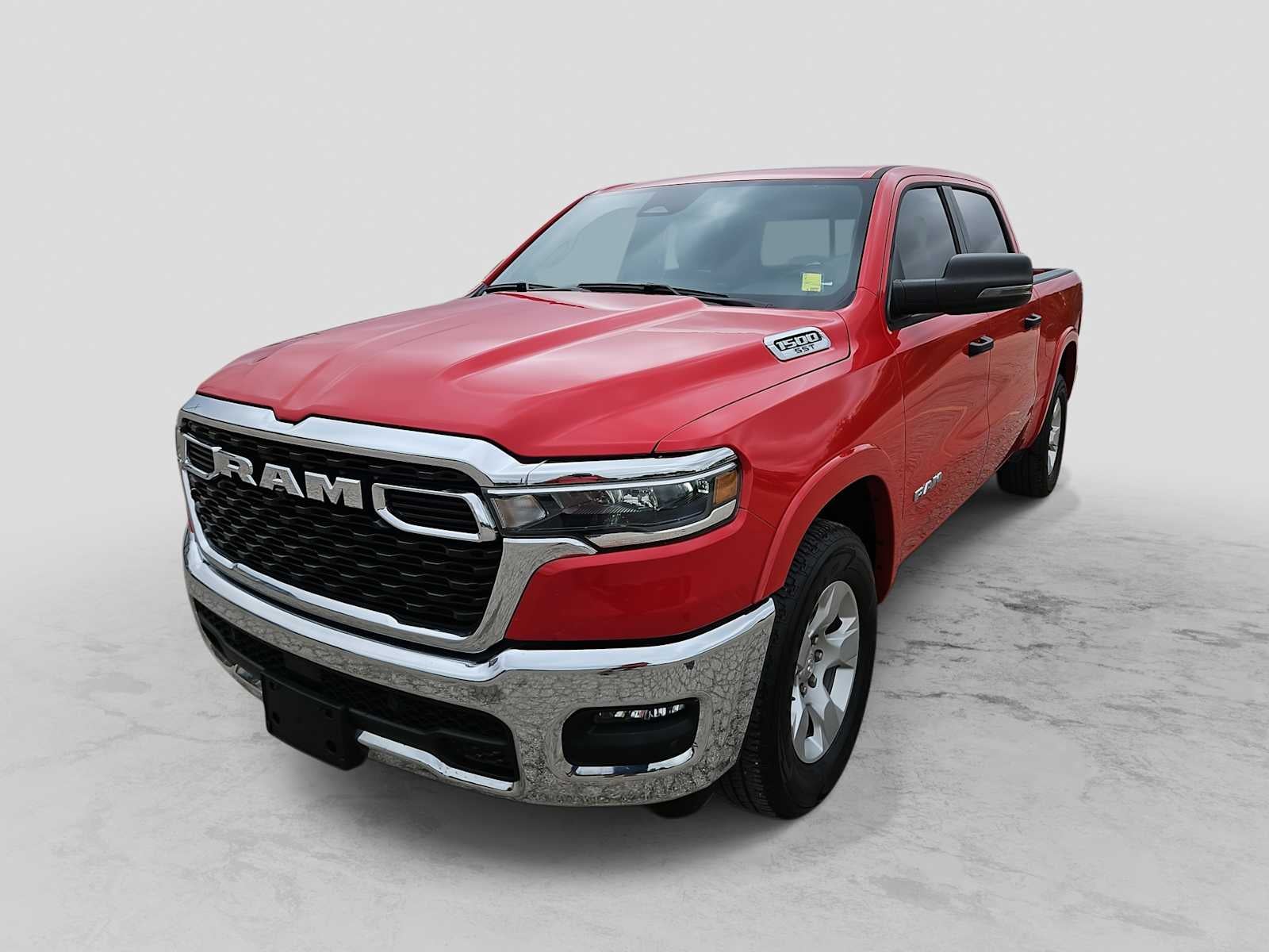 2025 RAM 1500 Lone Star Crew Cab 4x4 5'7' Box in Flame Red Clearcoat — front three-quarter view