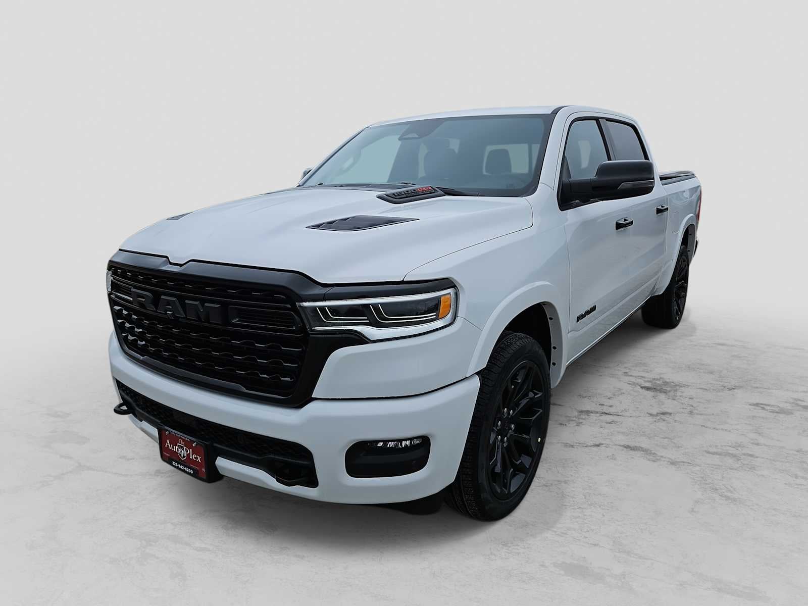 2026 RAM 1500 RAM 1500 LIMITED CREW CAB 4X4 5'7' BOX in Bright White Clearcoat — front three-quarter view