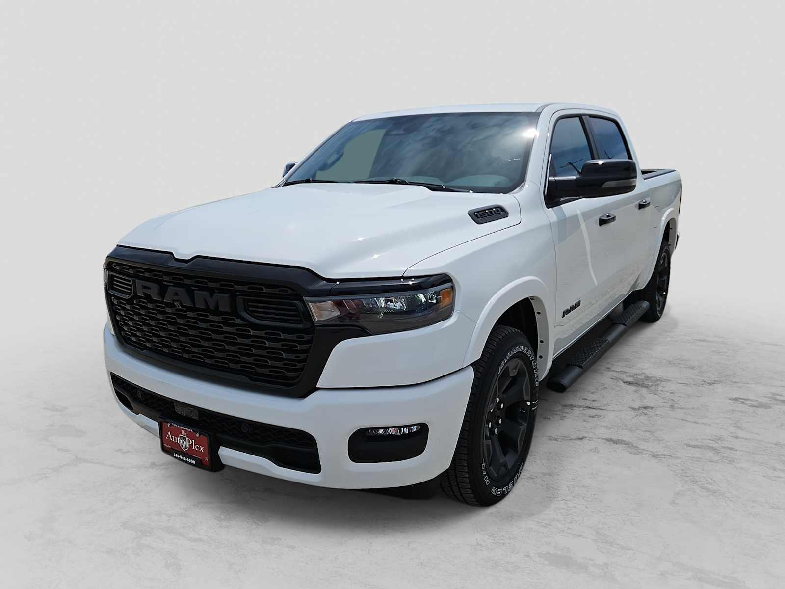 2026 RAM 1500 RAM 1500 LONE STAR CREW CAB 4X2 5'7' BOX in Bright White Clear-Coat Exterior Paint — front three-quarter view