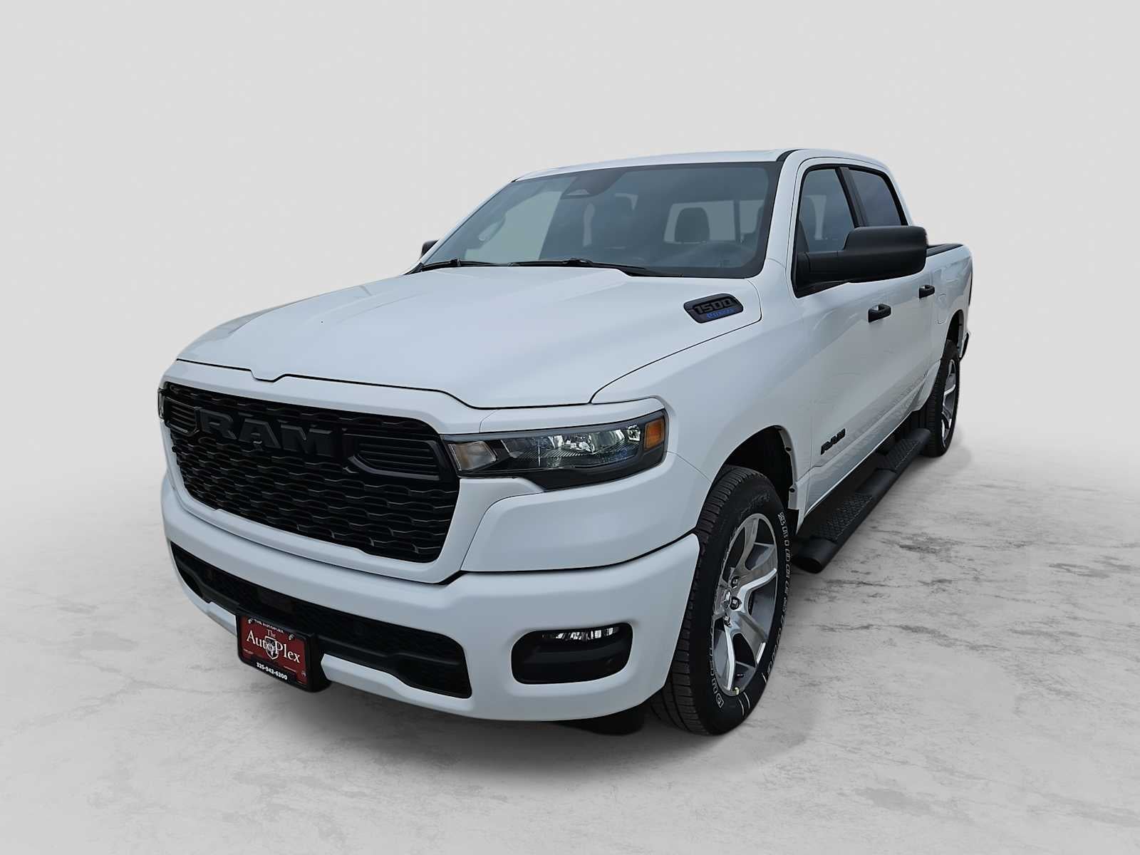 2026 RAM 1500 RAM 1500 EXPRESS CREW CAB 4X2 5'7' BOX in Bright White Clear-Coat Exterior Paint — front three-quarter view