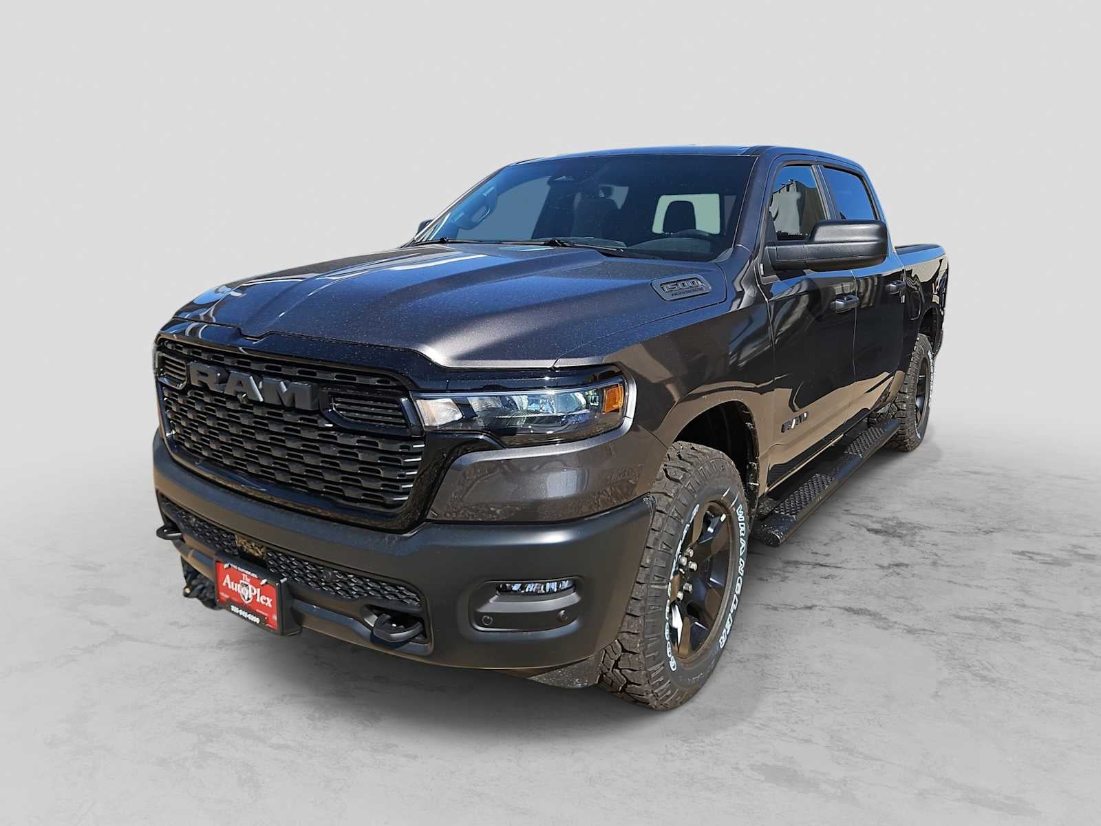 2026 RAM 1500 RAM 1500 WARLOCK CREW CAB 4X4 5'7' BOX in Granite Crystal Metallic Clear-Coat Exterior Paint — front three-quarter view
