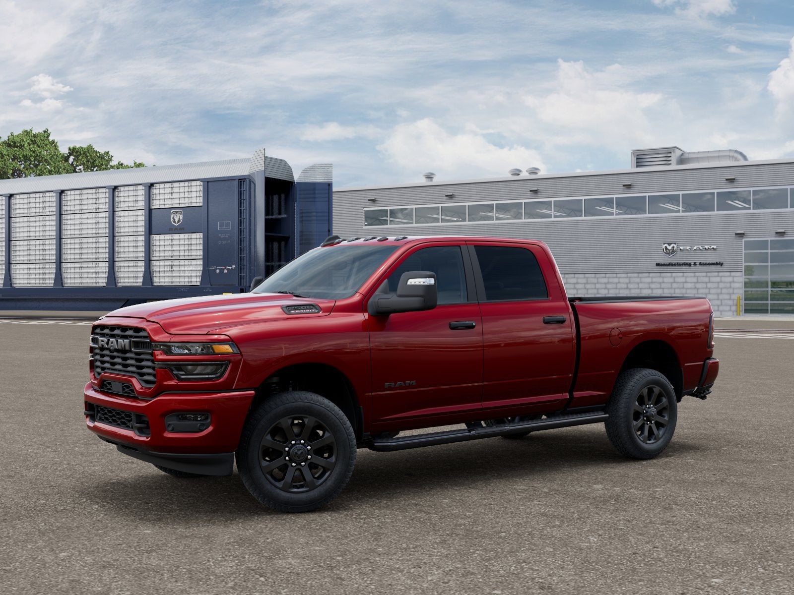2026 RAM 2500 RAM 2500 LONE STAR CREW CAB 4X4 6'4' BOX in Molten Red Pearl-Coat Exterior Paint — front three-quarter view