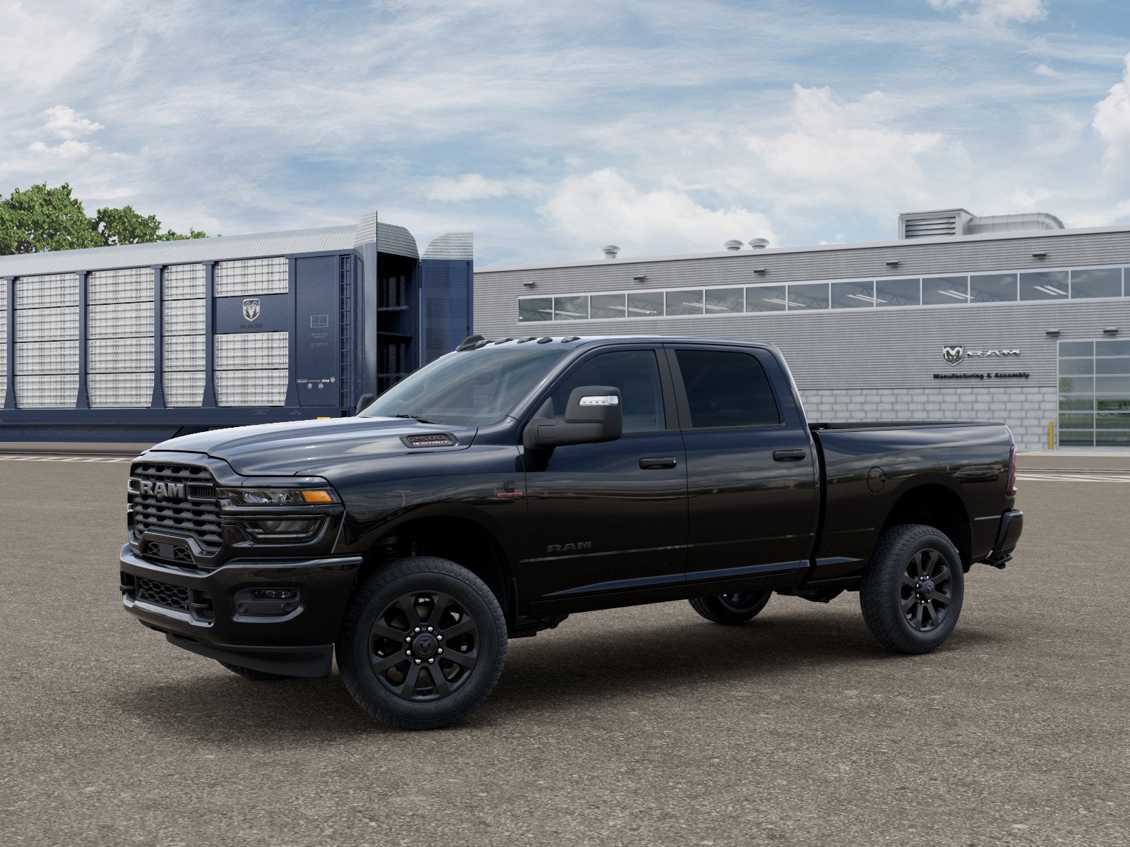2026 RAM 2500 RAM 2500 LONE STAR CREW CAB 4X4 6'4' BOX in Diamond Black Crystal Pearl-Coat Exterior Paint — front three-quarter view
