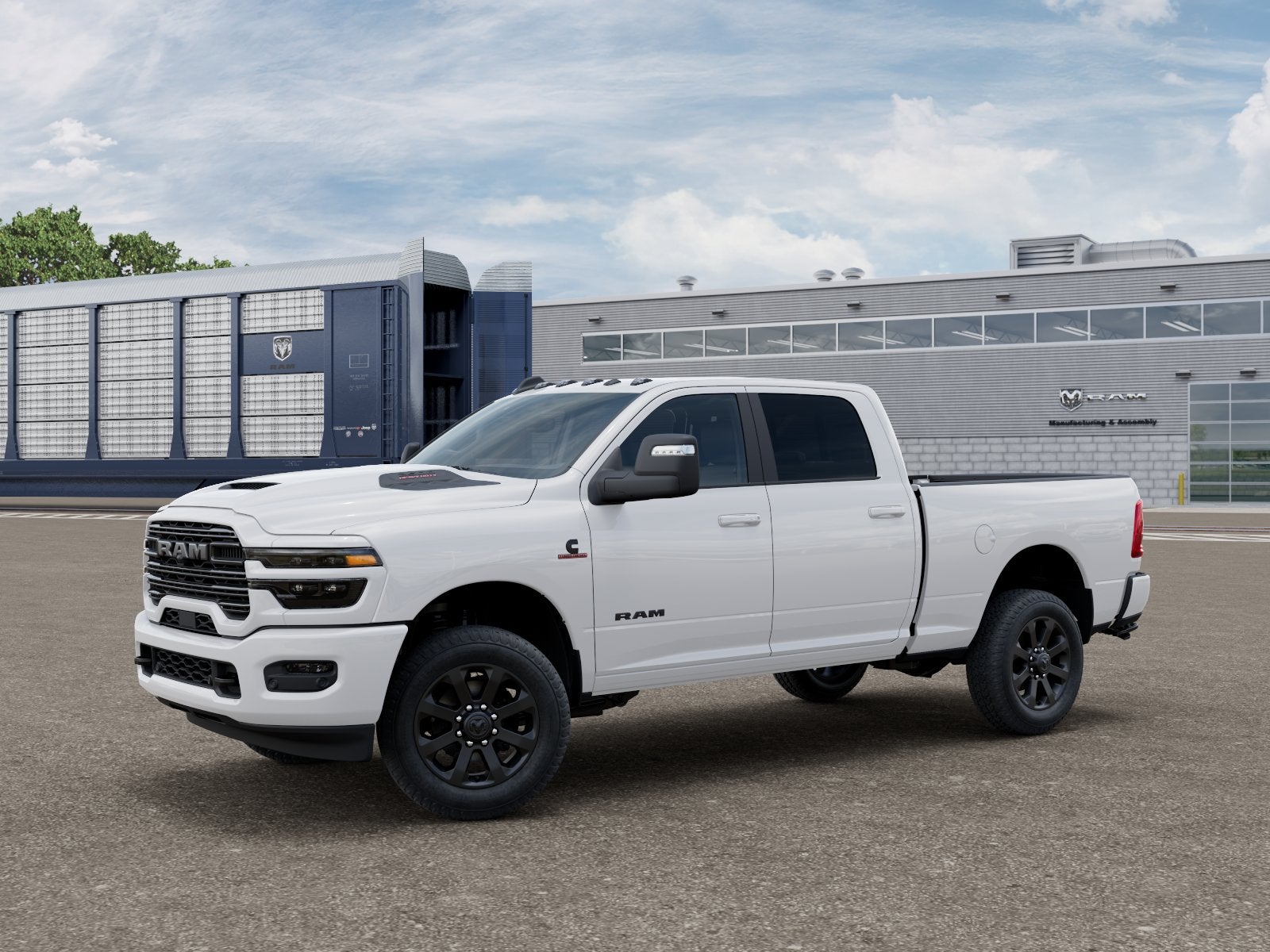 2026 RAM 2500 RAM 2500 LARAMIE CREW CAB 4X4 6'4' BOX in Bright White Clear-Coat Exterior Paint — front three-quarter view