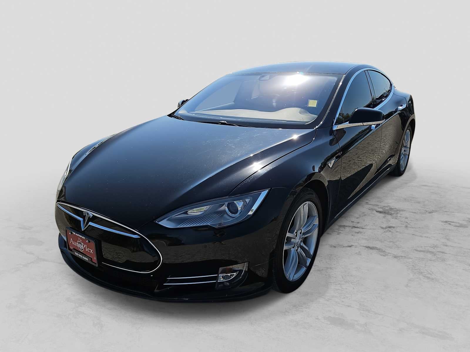 2014 Tesla Model S in Black — front three-quarter view